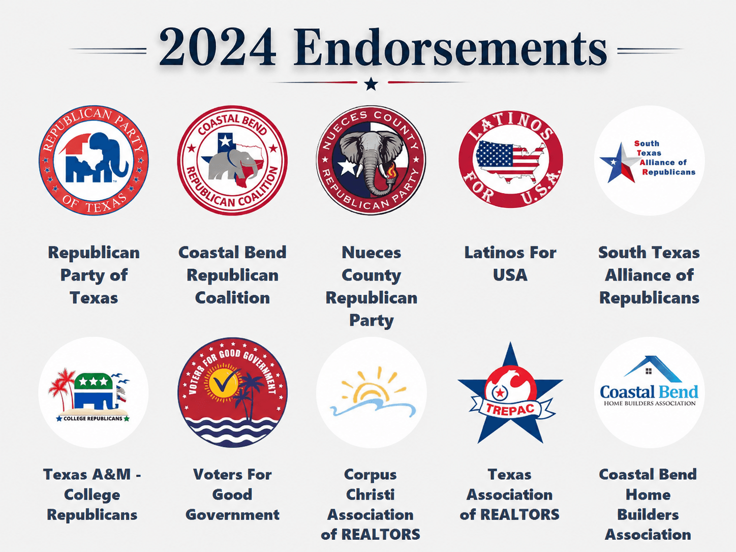 Logos of the organizations that endorsed Kaylynn Paxson's 2024 City Council campaign